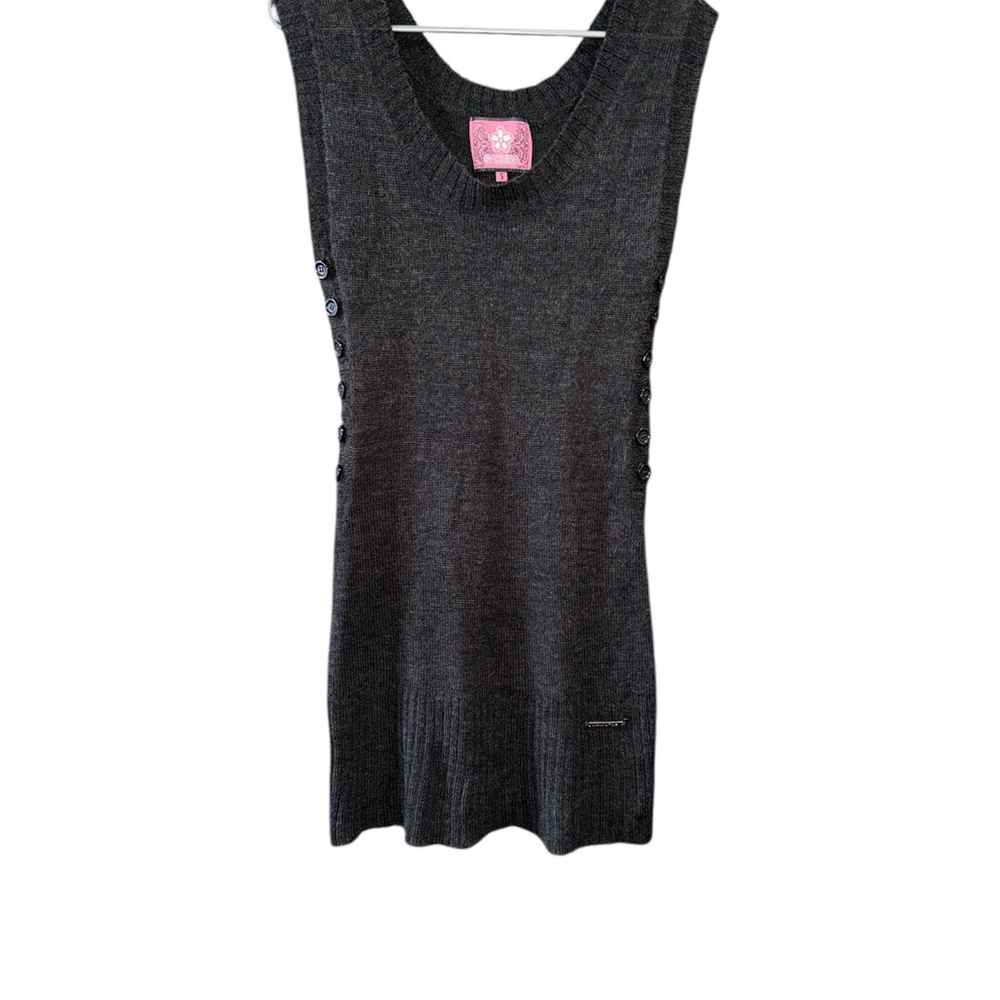 Sakura Women's Elegant Gray Crew Neck Sweater